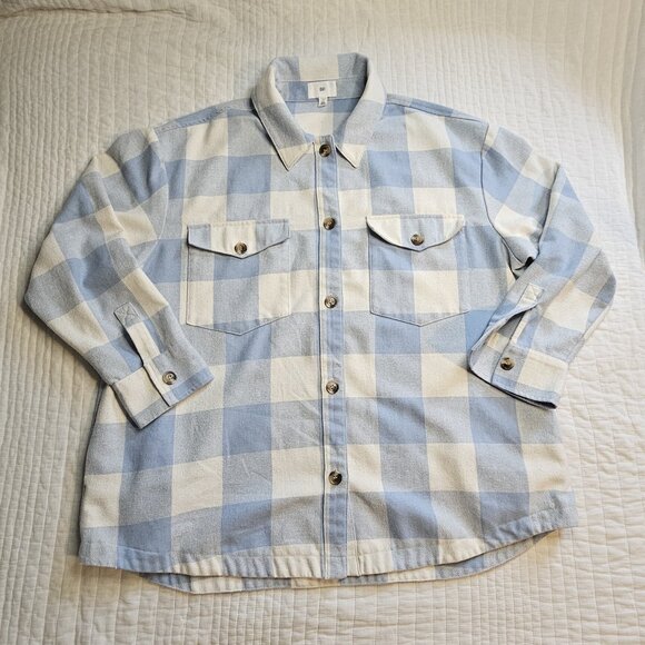 BP Women's Plaid Shacket - Picture 1 of 10